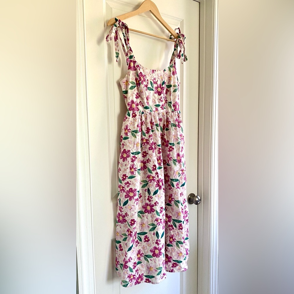 Lush Pink Floral Maxi Dress - Picture 5 of 6